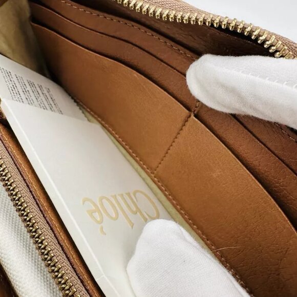 Chloe wallet leather Beige Georgia Auth - Picture 7 of 9